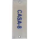 Placa Esmaltada Caiado 3X8 Casa 8 Placa Esmaltada Caiado 3X8 Casa 8