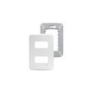 Placa Espelho 4x2 2 Mod Branca Miluz S3B77120 Com Suporte
