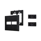 Placa Espelho 4x4 2 Mod Preto + 2 Mod Tomada 20A Pial Plus+