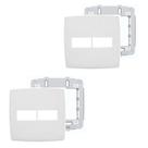 Placa Espelho 4x4 2 mods Branco Legrand Pial Plus 618511 Placa Espelho 4x4 2 mods Branco Legrand Pial Plus 618511