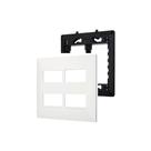Placa/Espelho 4X4 4 Mod 618512BC+ Pial Plus+ Legrand c Suporte Placa/Espelho 4X4 4 Mod 618512BC+ Pial Plus+ Legrand c Suporte