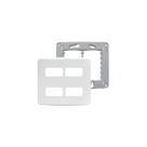 Placa Espelho 4x4 4 Mod Branca Miluz S3B77440 Com Suporte