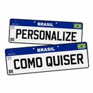 Placa Estilo Carro Decorativa Personalizada Nome Cidade Data