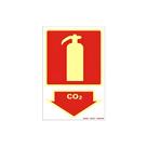 Placa Extintor CO2 20 x 30 Cm - Sinalize