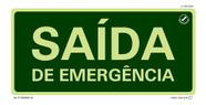 Placa Fotoluminescente Saída Emergência Rota De Fuga