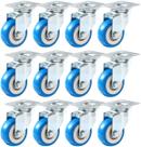 Placa giratória Caster Wheels Online Best Service 50 mm azul PU Placa giratória Caster Wheels Online Best Service 50 mm azul PU