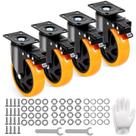 Placa giratória Caster Wheels VEVOR de 5 polegadas com carga de 1800 libras