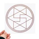 Placa Grafico Anti Magia PVC 15x15cm - Radionica Radiestesia