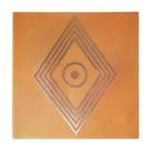 Placa Grafico Losango Solar G 15x15cm - Radionica Radiestesia