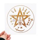 Placa Grafico Tetragrammaton PVC 15x15cm - Radionica Radiestesia Proteção