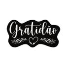 Placa Gratidão Motivacional Parede Recorte Mdf 35X18cm Placa Gratidão Motivacional Parede Recorte Mdf 35X18cm