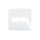 Placa Horizontal 4x4cm 1+1P Gloss Branco - Pial Legrand