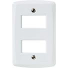 Placa Horizontal Lux² 2 Postos Afastados 4 X 2 Branca - Tramontina