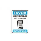 Placa Identifique-se pelo Interfone 15 x 20 Cm PM823 Encartale