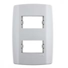Placa Ilumi Slim 4X2 Branca (2Modulo Distanciado) 82080 Placa Ilumi Slim 4X2 Branca (2Modulo Distanciado) 82080