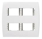 Placa Ilus 4x4 2+2 Módulo Separado com Suporte Branco Soprano Placa Ilus 4x4 2+2 Módulo Separado com Suporte Branco Soprano
