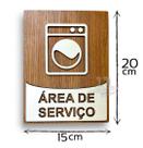 Placa indicativa de área de serviço lavanderia mdf 6mm