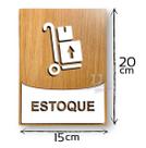 Placa indicativa estoque decorativa depósito mdf 3mm