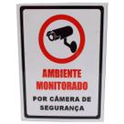 Placa Informação Ambiente Monitorado Por Câmera De Segurança Placa 19x14cm