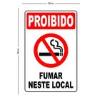 Placa informativa proibido fumar