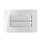 Placa Interruptor Duplo Paralelo 10a Embutir Painel Móvel Mdf Madeira Branco Margirius