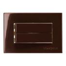 Placa Interruptor Duplo Paralelo 10a Embutir Painel Móvel Mdf Madeira Marrom Margirius