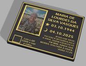 Placa Jazigo Tumulo Cemitério Linha Ouro