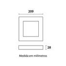 Placa Led Blumenau Sob 18w 6500k Quad 22cm 80806004 Placa Led Blumenau Sob 18w 6500k Quad 22cm 80806004