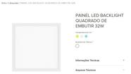 Placa Led Brilia Emb 32w 3000k Quad 42cm Autovolt Placa Led Brilia Emb 32w 3000k Quad 42cm Autovolt