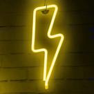 Placa Led Raio Luminária Neon Lâmpada Acrílica Amarelo
