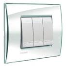 Placa Living Light 4X2 3 Postos Acqua - Bticino