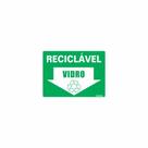 Placa Lixo Reciclável Vidro 15 X 20 - Sinalize