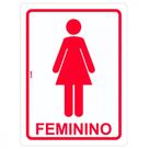 Placa Look 15X20Cm (Sanitario Feminino) - Kit C/5 Pecas