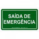Placa Look 15X25Cm (Saida De Emergencia) . / Kit C/ 5 Peças