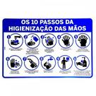 Placa Look 20X30Cm (10 Passos Para Higienizacao) . / Kit C/ 5 Peças
