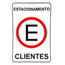Placa Look 20X30Cm (Estacionamento Para Clientes) - Kit C/5 Pecas