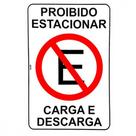 Placa Look 20X30Cm (Proibido Estacionar Carga/Descarga) - Kit C/5 Pecas