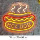 Placa Luminária NEON HOT DOG