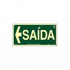 placa luminescente saída seta para esquerda