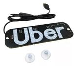 Placa Luminosa Led Motorista Aplicativo Branco USB - Uber
