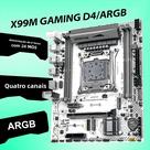 Placa-Mãe Gamer ARGB X99 LGA 2011-3 Para Processadores Intel Xeon E5 2620 2666 2670 2678 V3 V4 Com