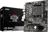 Placa MAE MSI A520M - a Pro AMD Ryzen AM4 DDR4 Matx Hdmi/dvi