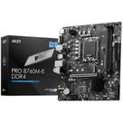 Placa Mãe MSI PRO B760M-E DDR4, Socket Intel LGA1700, Chipset B760, HDMI, LAN Gigabit 10/100/1000, M.2 NVMe, Micro ATX - 911-7D48-061