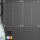 Placa magnética de acrílico apagável a seco para geladeira 30x20cm com marcador