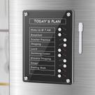 Placa magnética de planejamento de listas de tarefas NiHome Black Acrylic