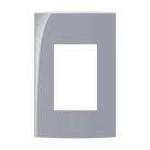 Placa margirius sleek 4x2 3 módulo s/s pa015841 gris 673374