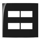 Placa margirius sleek 4x4 4 módulo s/s pa015909 ebony/preto 673471 Placa margirius sleek 4x4 4 módulo s/s pa015909 ebony/preto 673471