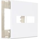 Placa Margirius Sleek 4X4 Branca (2Modulo Horizontal) Com Suporte 16021