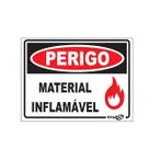 Placa - material inflamavel / em ps e.p.i. 20 x 15cm emplac br