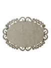 Placa MDF Cru Artesanato Design Arabesco Oval Aramado 30CM
